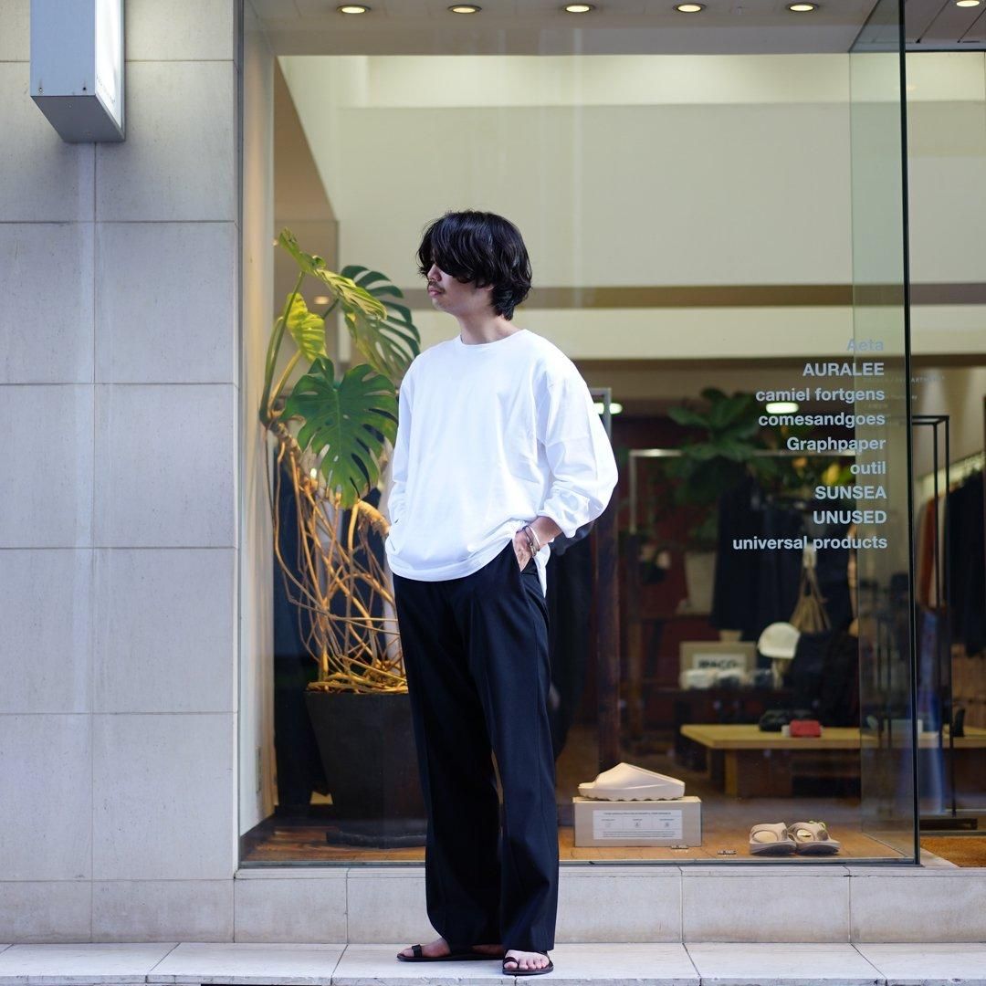 AURALEE (オーラリー) Luster Plating L/S Tee (A00P01GT)/White/Black/