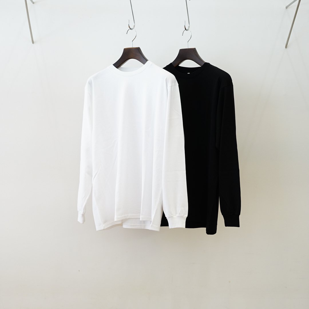 AURALEE (꡼) Luster Plating L/S Tee (A00P01GT)/White/Black/