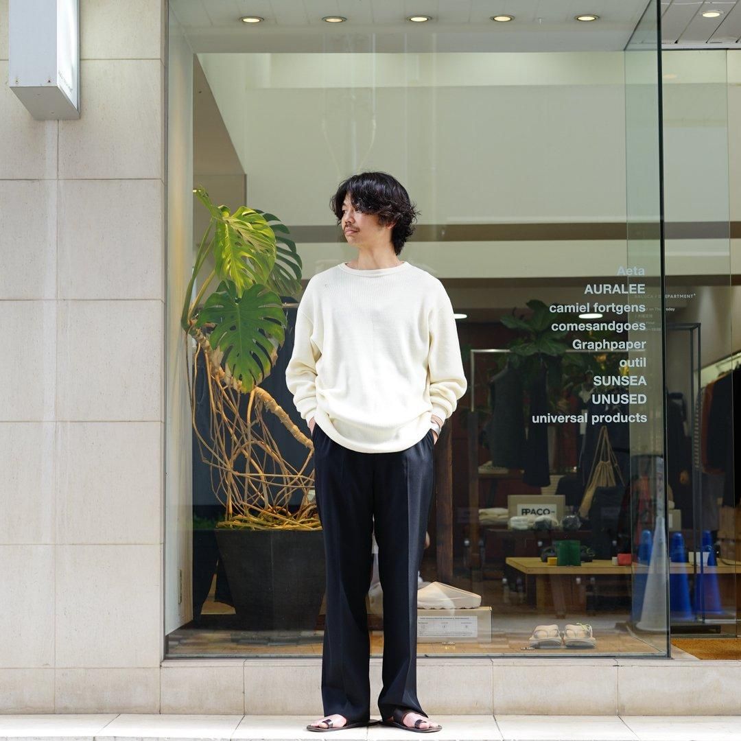AURALEE (オーラリー) Wool Cotton Thermal P/O(A24AP01HP)/Ivory/Top