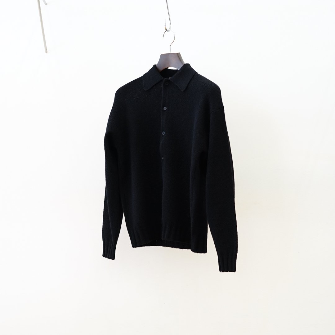 AURALEE (꡼) Shetland Wool Cashimere Knit Cardigan(A24AS01SC)/Black