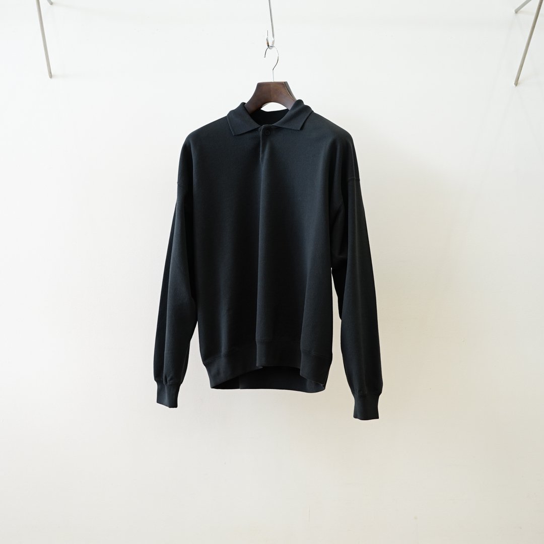 AURALEE (꡼)Pima Light Sweat Polo(A24AP02MS)/Ink Black