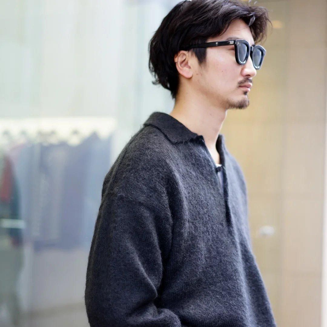 AURALEE (オーラリー)Brushed Super Kid Mohair Knit POLO AURALEE (オーラリー)Brushed Super Kid Mohair Knit POLO