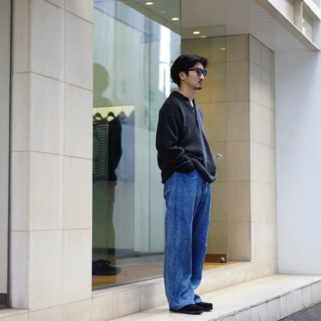 AURALEE (オーラリー)Brushed Super Kid Mohair Knit POLO AURALEE (オーラリー)Brushed Super Kid Mohair Knit POLO