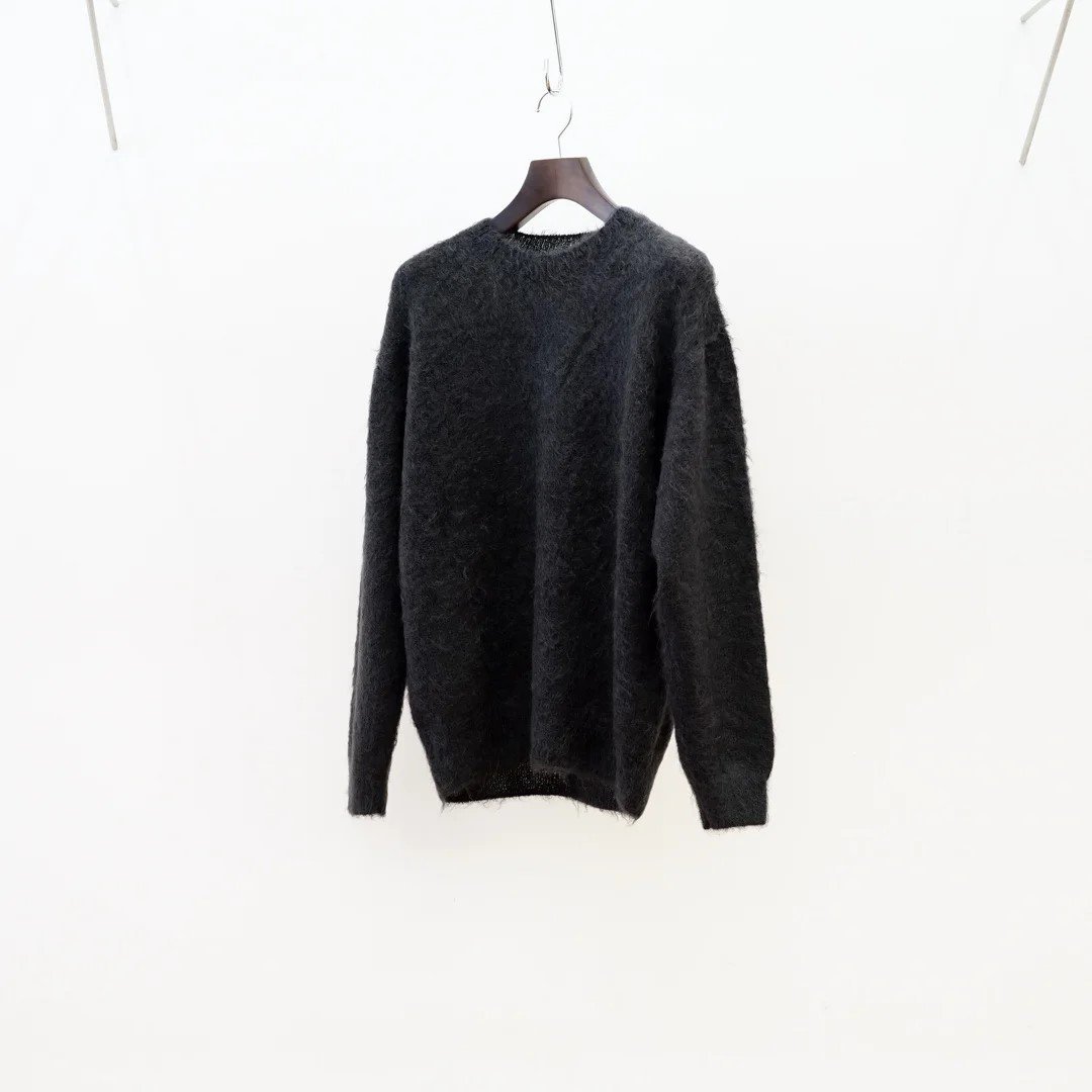 AURALEE (オーラリー)Brushed Super Kid Mohair Knit P/O(A24AP03KM)/INK Black