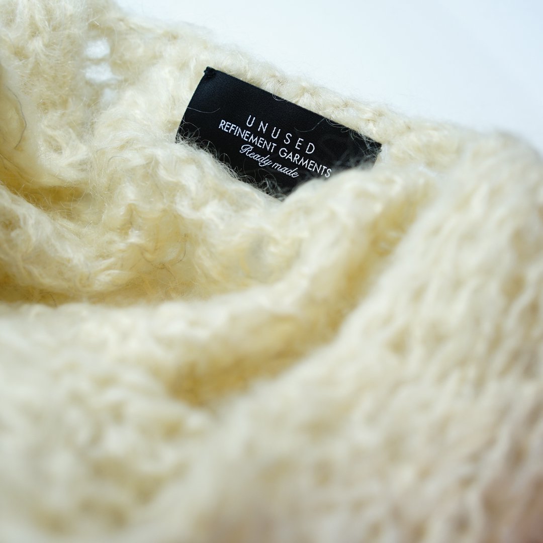 UNUSED for women's (桼ɥ) Mohair knit cardigan (US2474-C001S0) /Off White