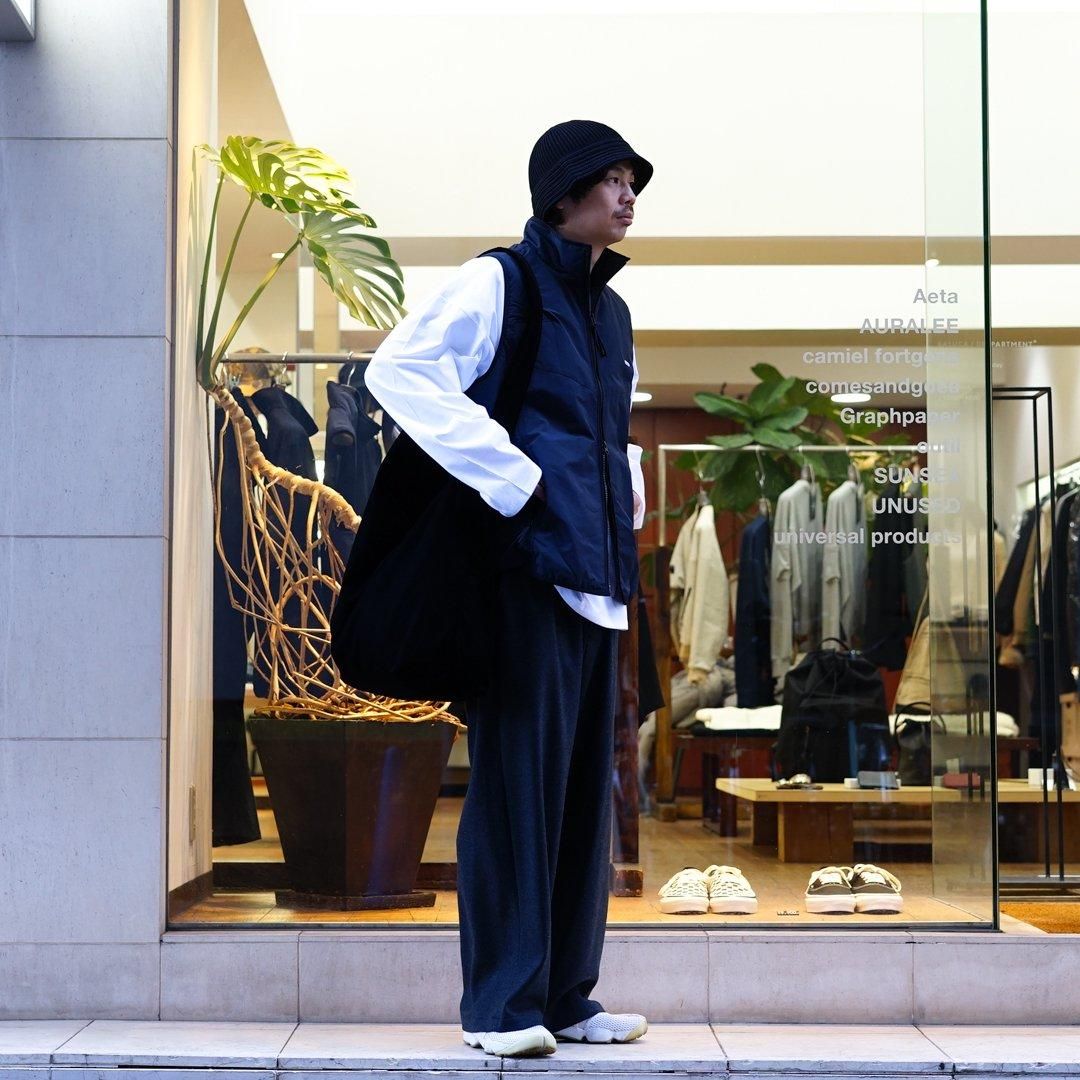 Graphpaper (グラフペーパー) Wool Smooth Flannel Easy Wide Pants  (GM244-40011)/Gray/Black/