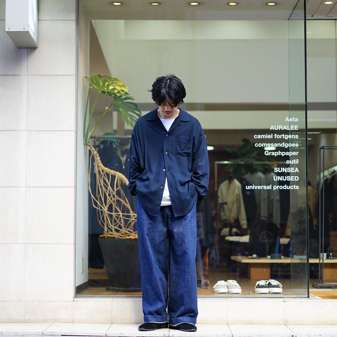 グラフペーパー Viscose Oversized Sleeping Shirt Graphpaper - グラフペーパー SIDOGRAS Twill Viscose Oversized