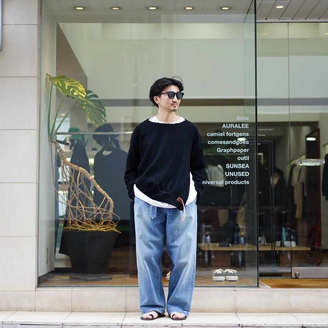 Graphpaper (グラフペーパー) Salvage Denim Belted Pants(GU251