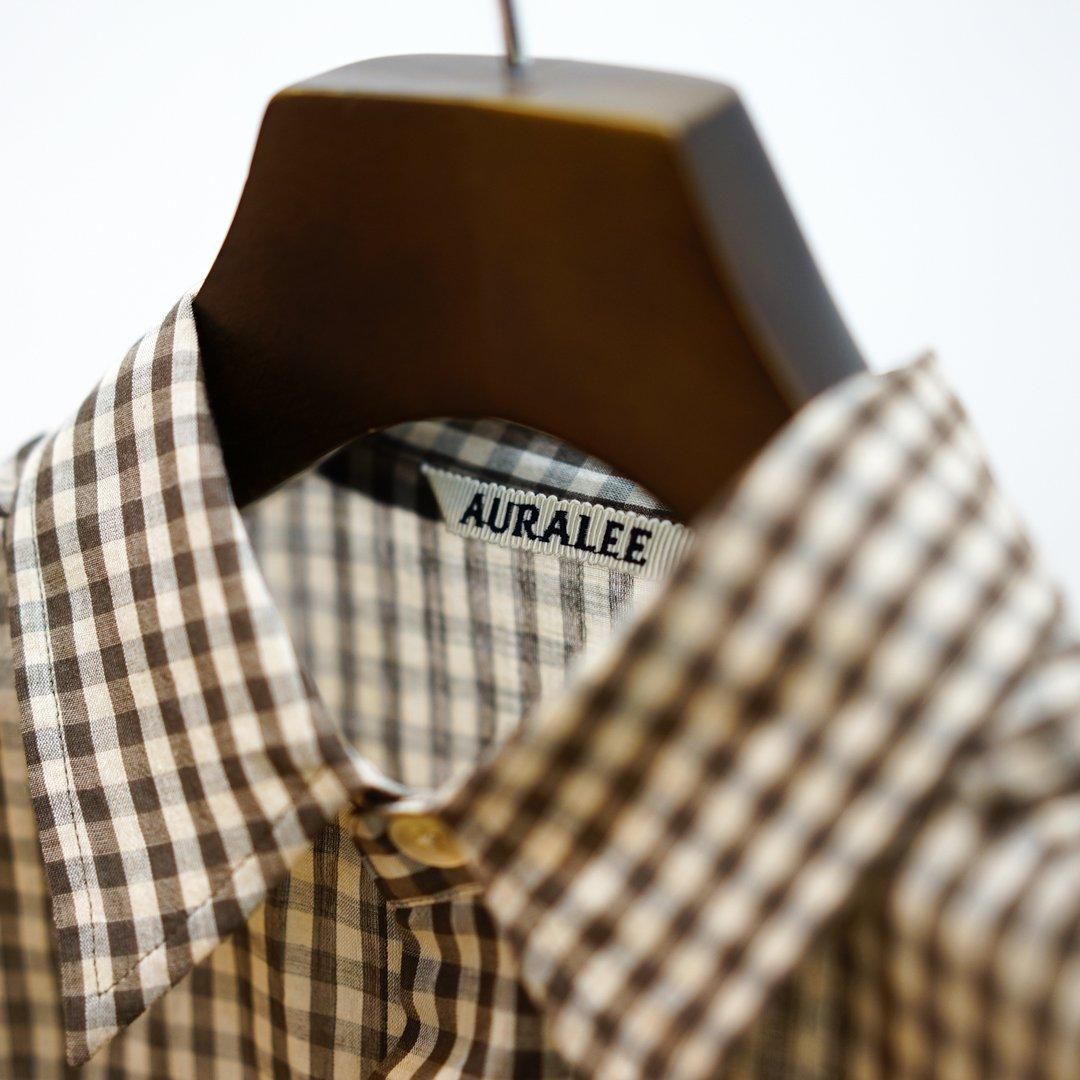 AURALEE (オーラリー) Airy Light Cotton Check Big Shirt