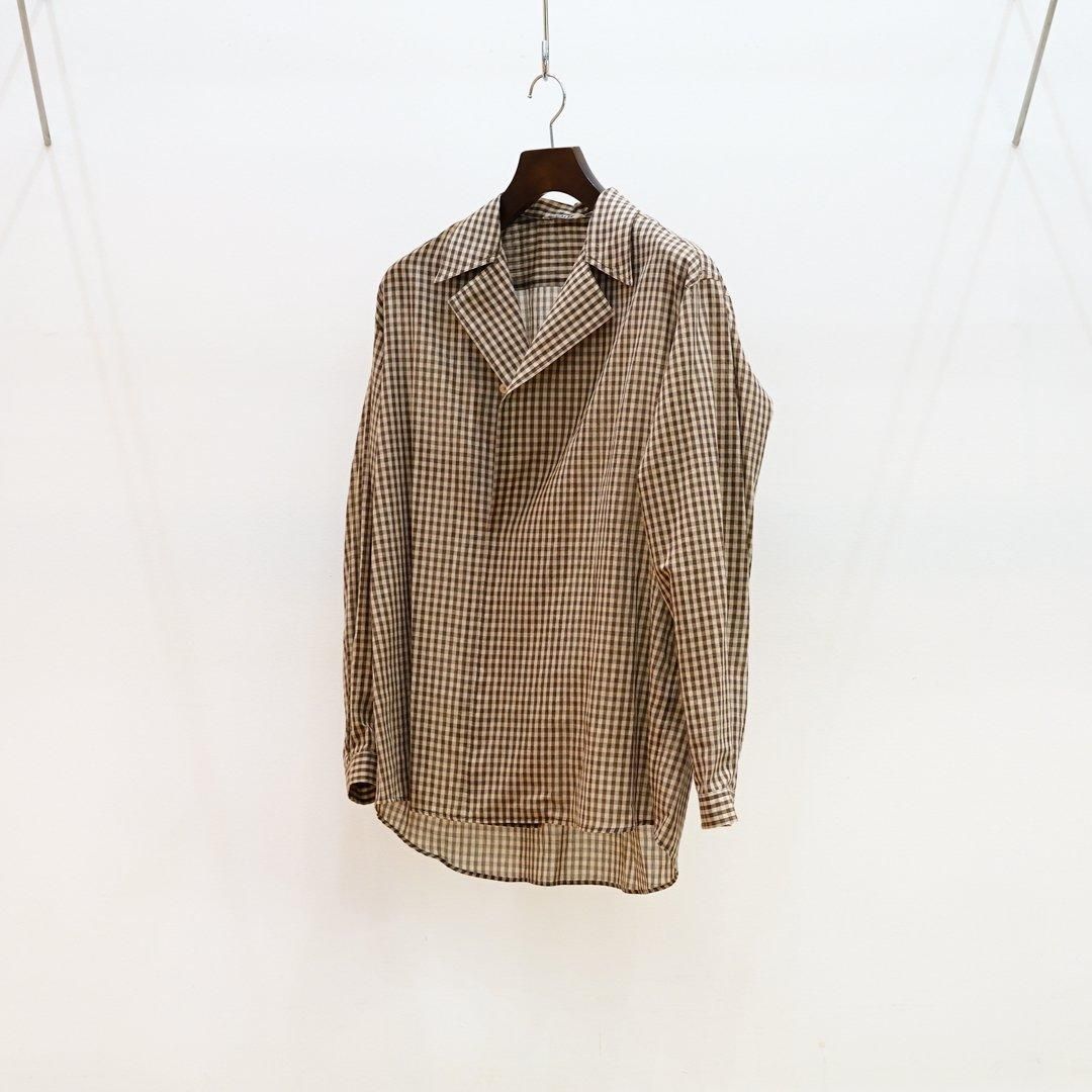 AURALEE (オーラリー) Airy Light Cotton Check P/O Shirt