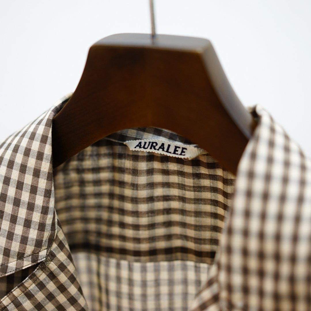 AURALEE (オーラリー) Airy Light Cotton Check P/O Shirt(A25SS02GC