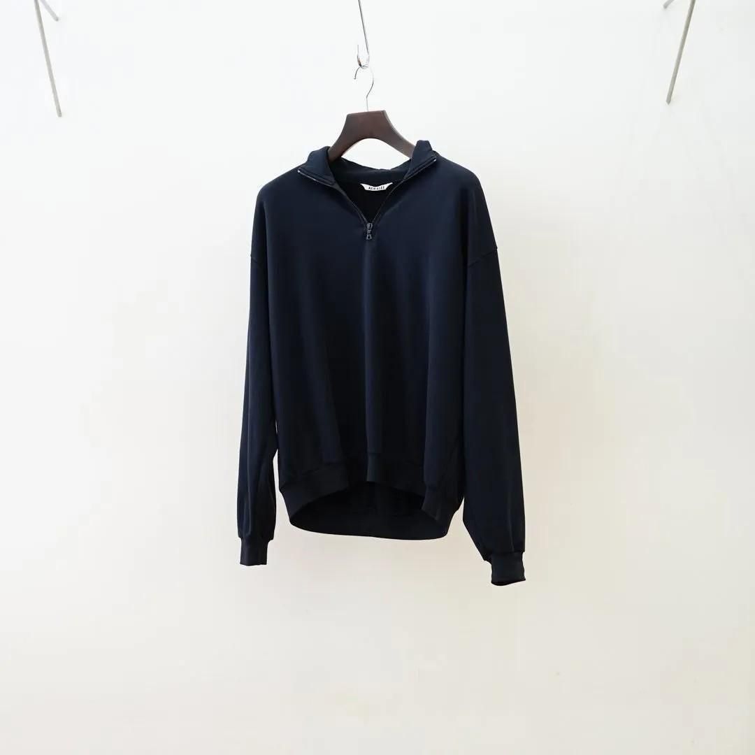 AURALEE (オーラリー)Elastic High Gauze Sweat Half Zip P/O