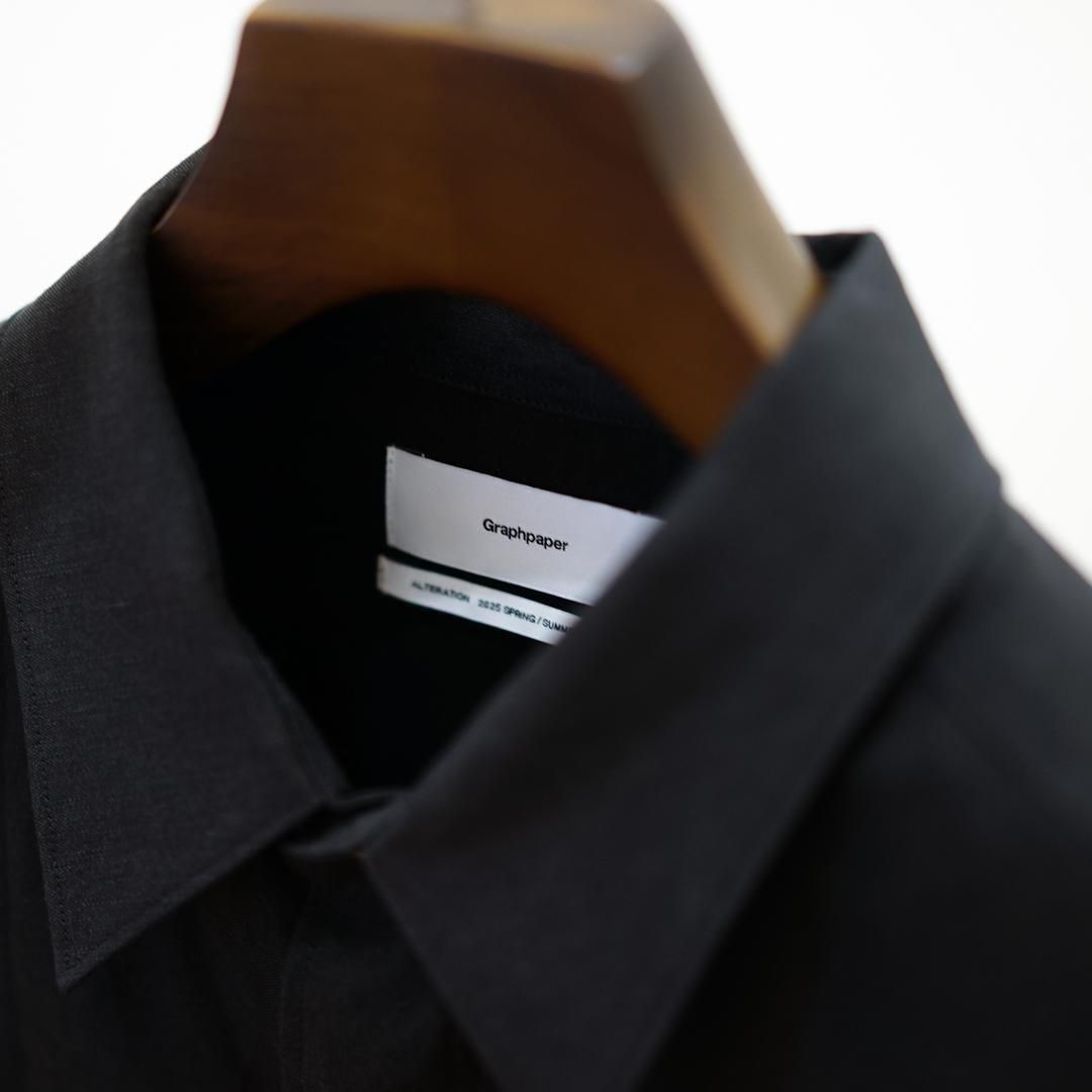 Graphpaper 黒 長袖シャツ Graphpaper KYOTO 京都店 Deep Black 長袖 シャツ - メルカリ