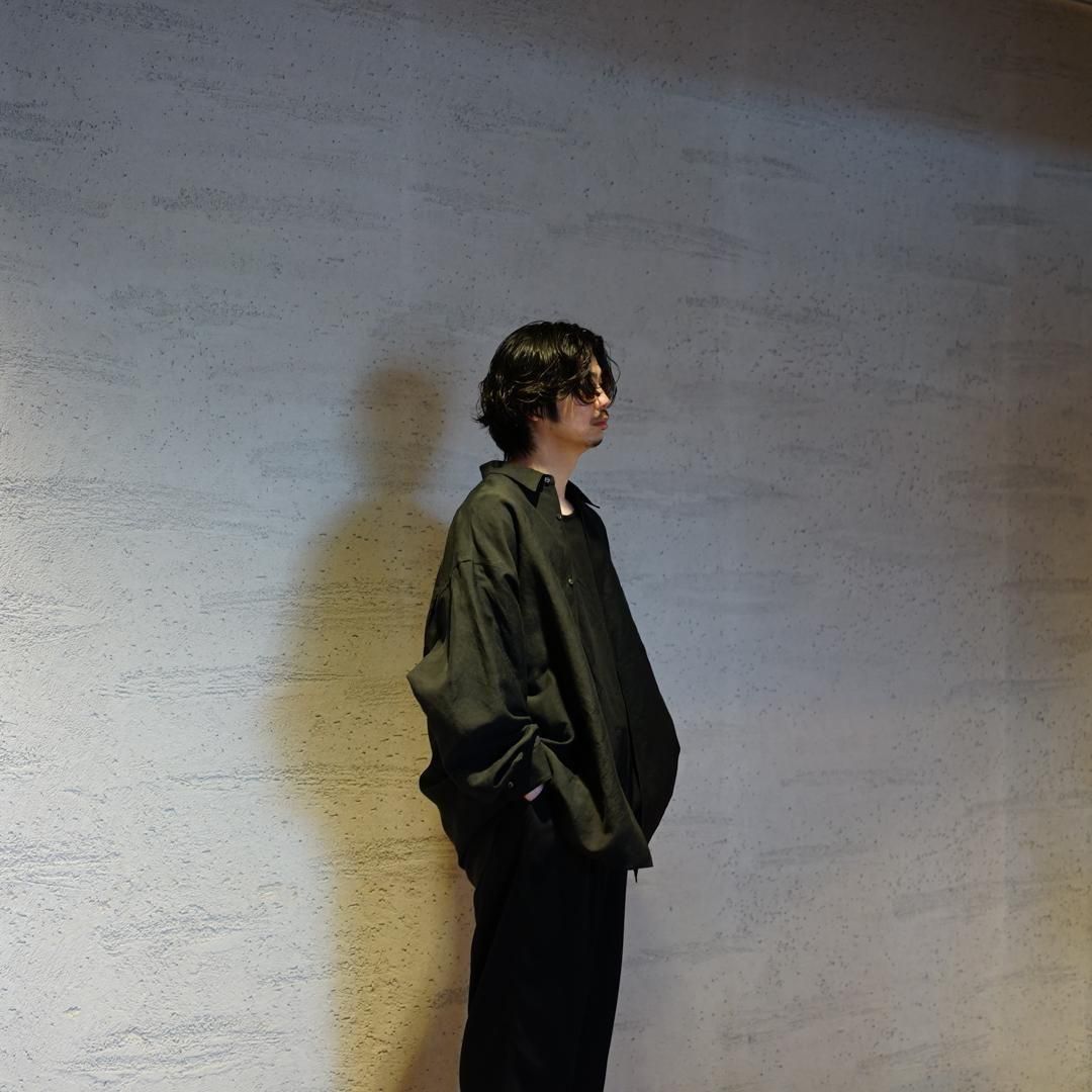 Graphpaper コットン100% ネイビーワッフル　長袖カットソー Waffle L/S Crew Neck Tee – Graphpaper