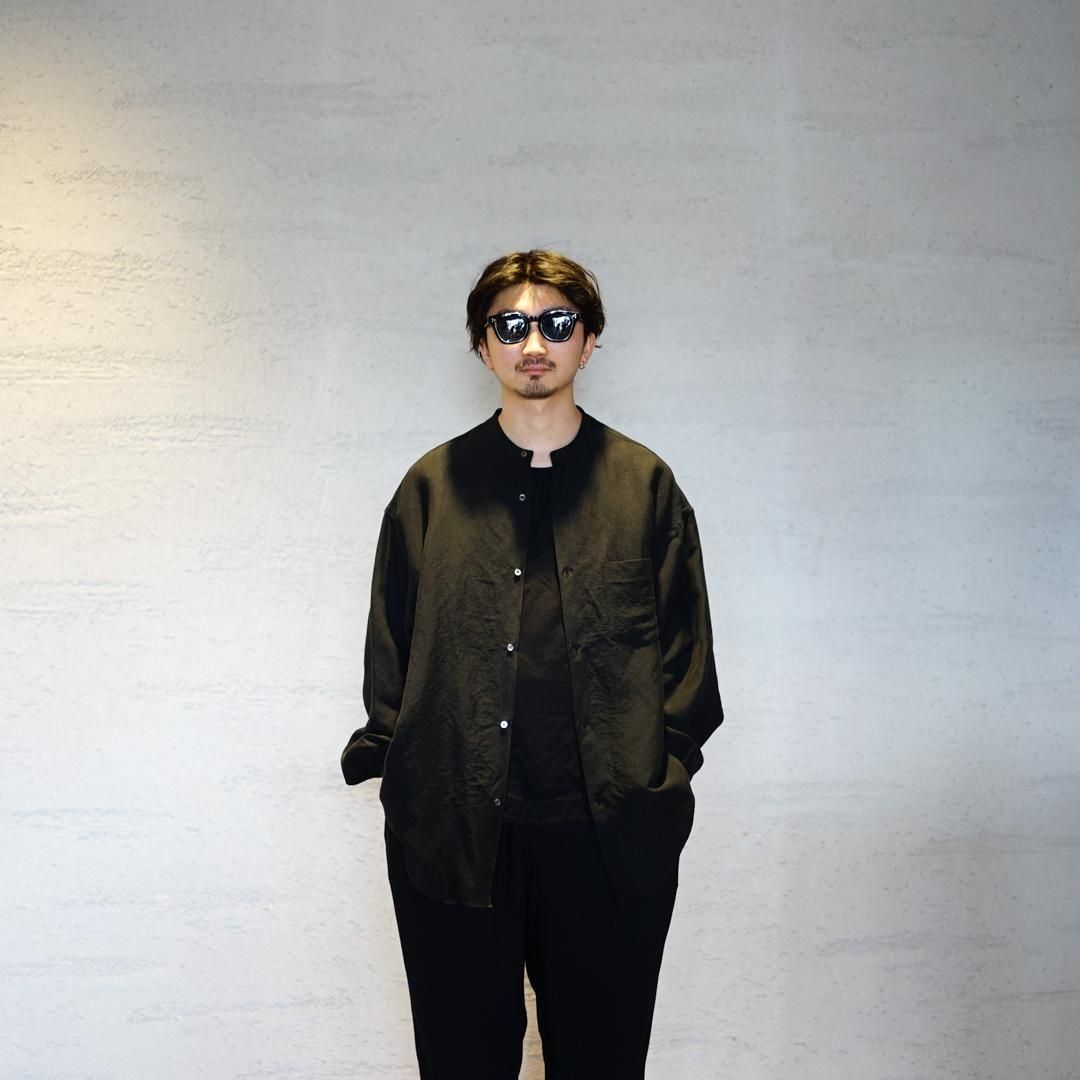 Graphpaper (グラフペーパー) Linen Cupro L/S Oversized Band