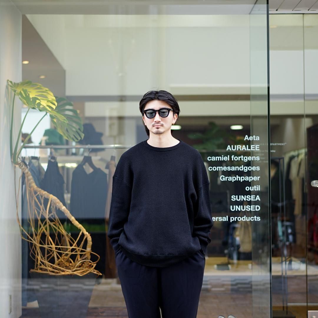 Graphpaper (グラフペーパー) Linen Solotex Loose Rib Crew