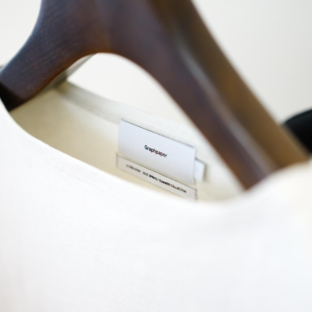 グラフペーパーRecycled Cotton Jersey Boat Neck Graphpaper(グラフペーパー) Recycled Cotton Jersey Boat Neck