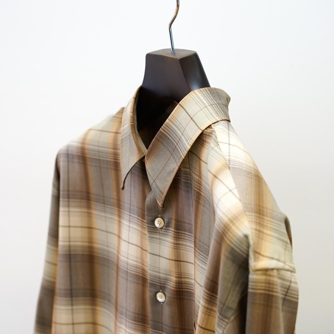 AURALEE オーラリー シャツ A25SS01LC シャツ SUPER LIGHT WOOL CHECK SHIRT