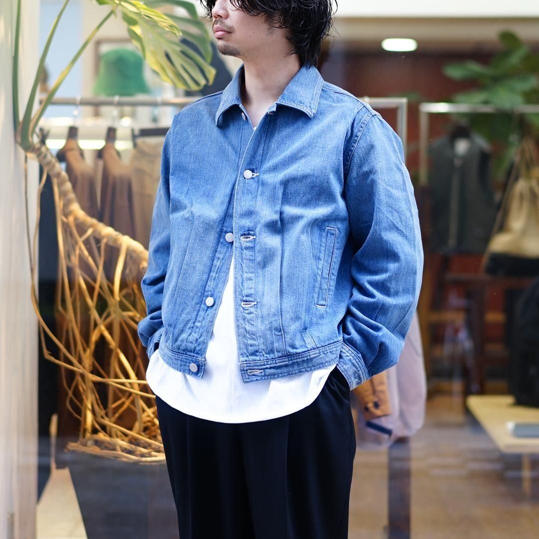 ジャケット・アウター SELVEDGE FADED LIGHT DENIM BLOUSON SELVEDGE FADED LIGHT DENIM BLOUSON (LIGHT INDIGO） A24SB04DE