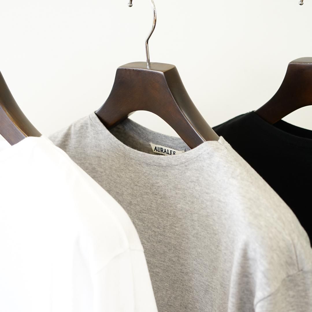 【美品】AURALEE オーラリー ボートネックT クロップ丈 白 0 AURALEE (オーラリー)Luster Plating Tee(A00SP02GT)/White/Black/