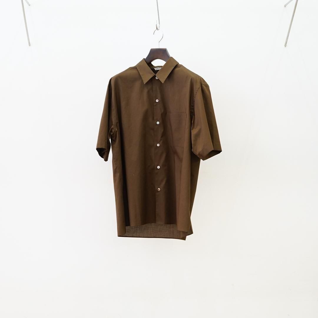 25SS AURALEE WASHED FINX TYPEWRITER 開襟半袖 AURALEE【オーラリー】washed finx typewriter open collar half