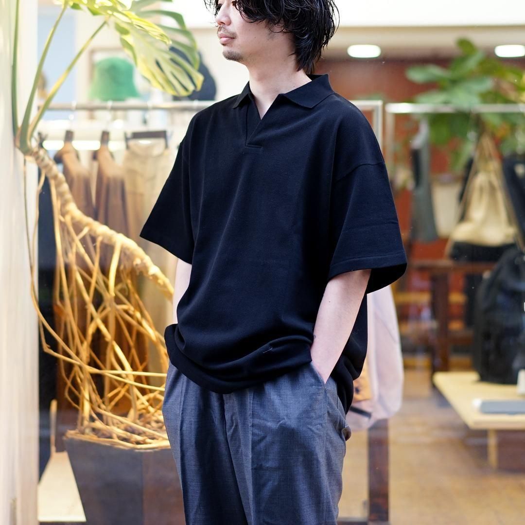 【数々のアワードを受賞】 Cotton (グラフペーパー) Graphpaper Pique Skipper S/S Jersey トップス