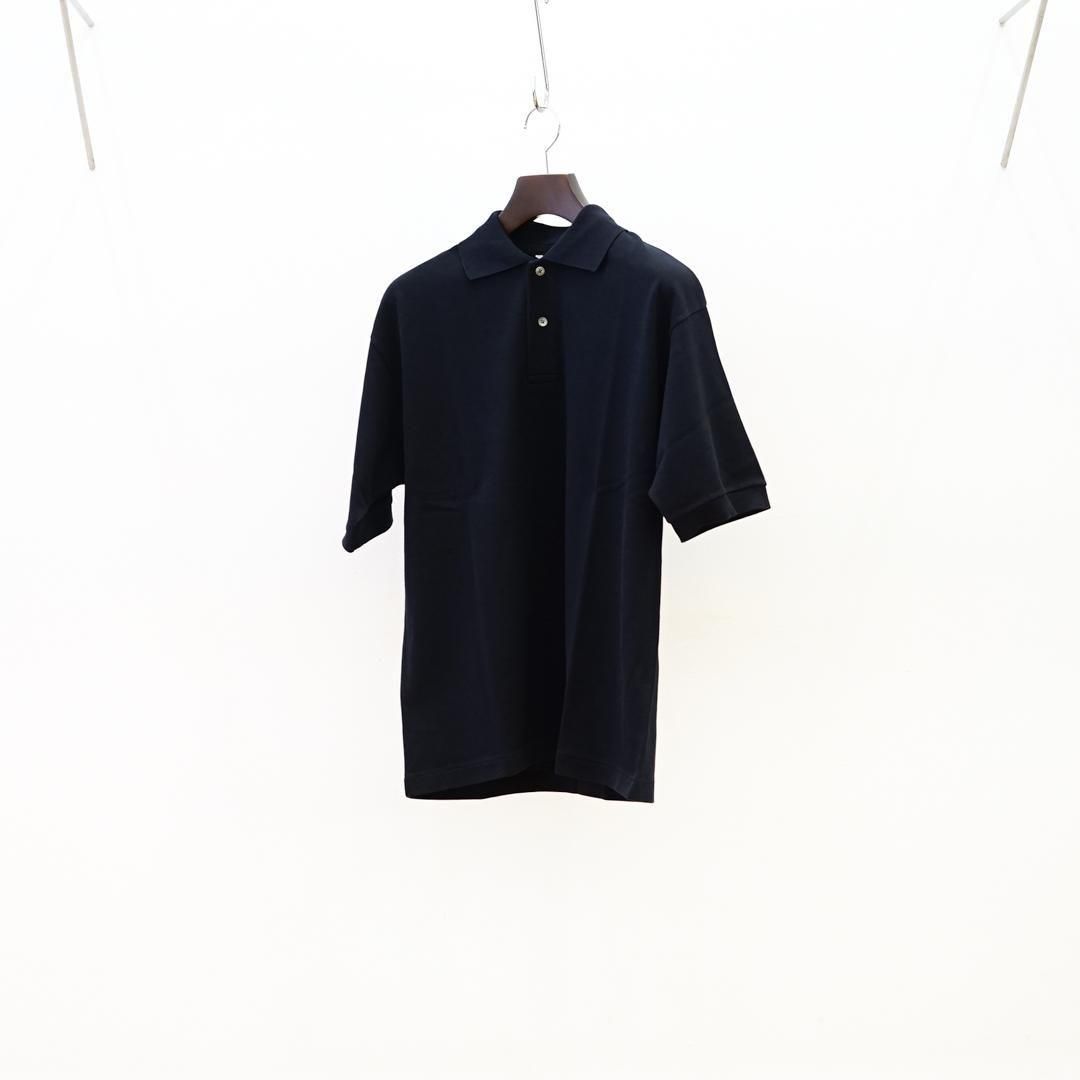 トップス AURALEE 3 PIMA COTTON HEAVY PIQUE POLO AURALEE: Navy Pima Cotton Heavy Pique Polo | SSENSE