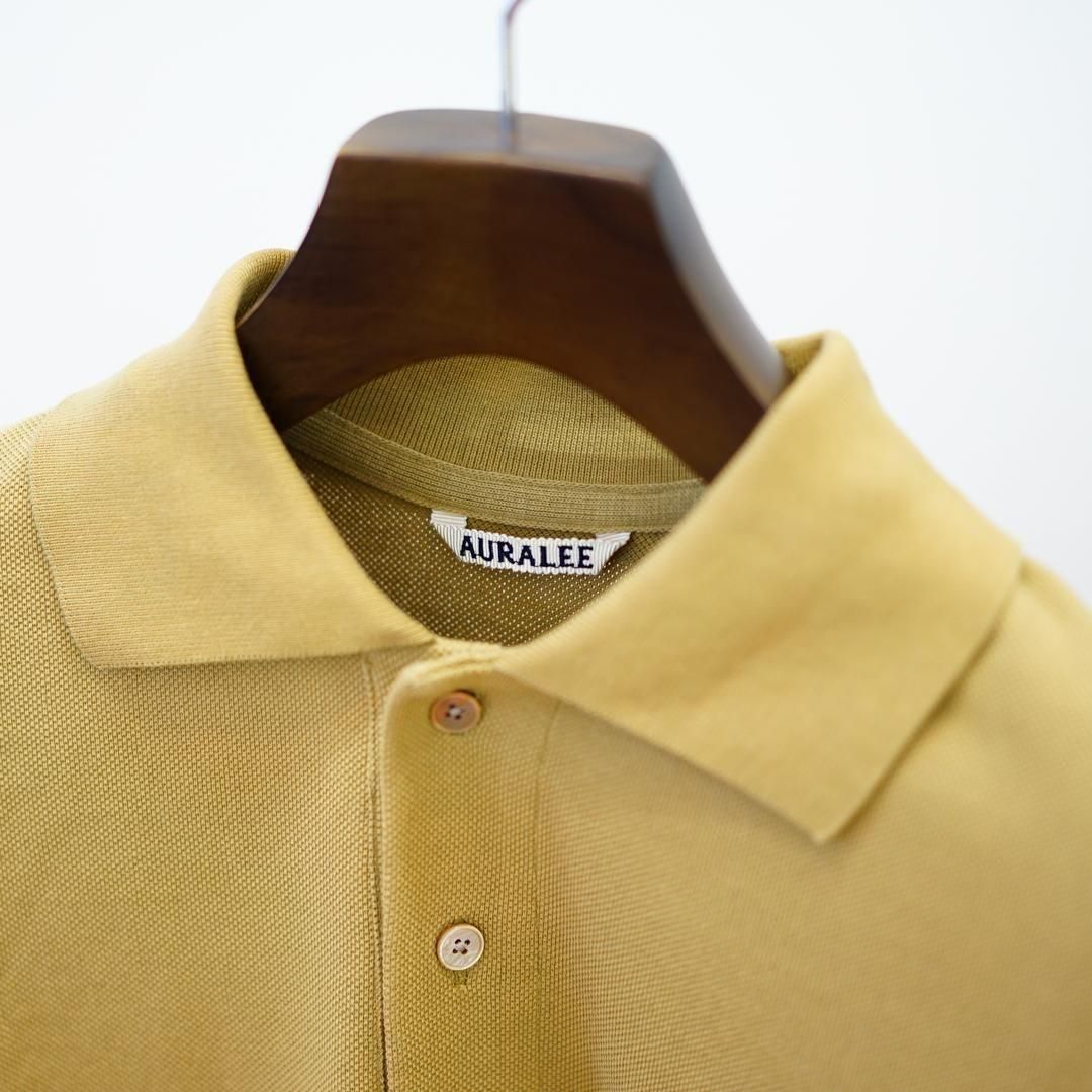 AURALEE PIQUE POLO オーラリー ポロシャツ AURALEE (オーラリー) Pima Cotton Heavy Pique POLO(A25SP01SK)/Khaki