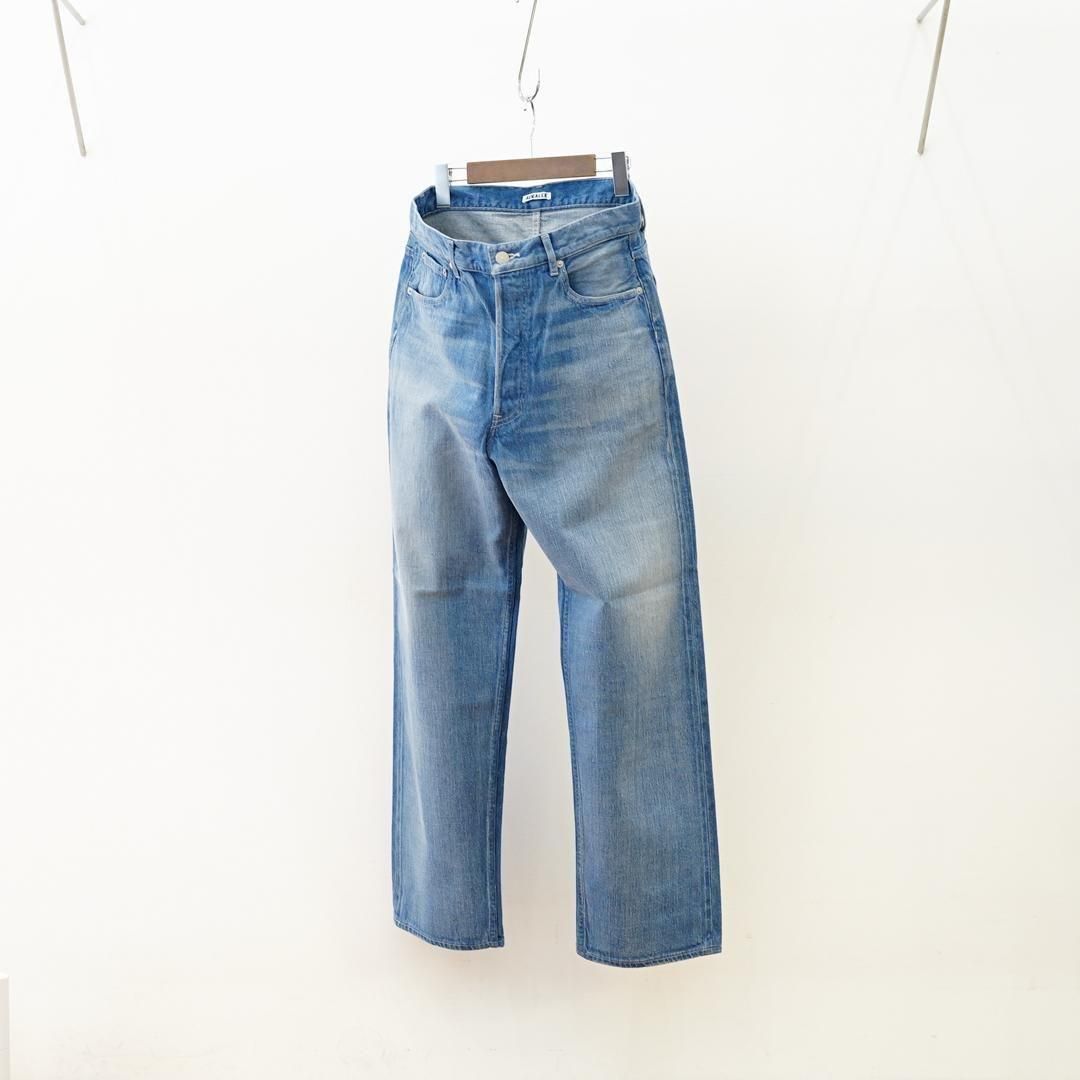AURALEE (꡼) Selvedge Faded Light Denim Wide Pants (A25SP03DE)/Light Indigo
