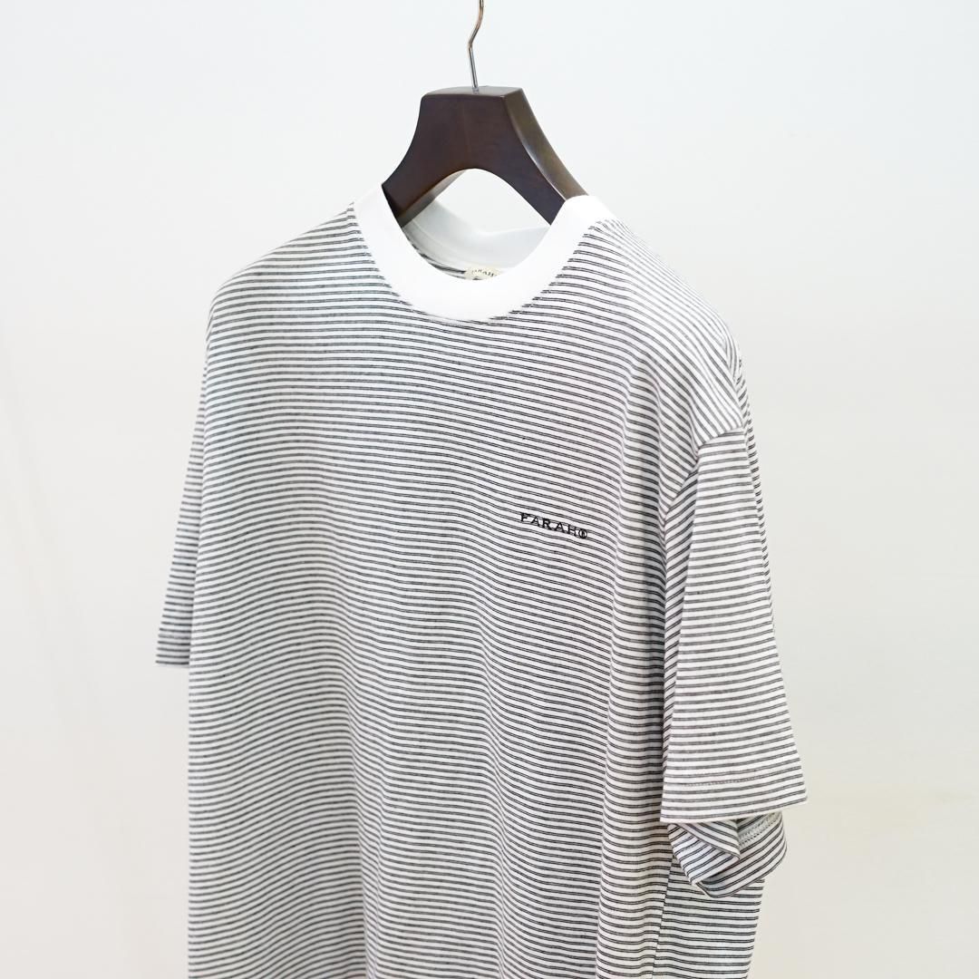 FARAH (ファーラー) Multi Striped S/S Tee (FR0501-M3004)/White