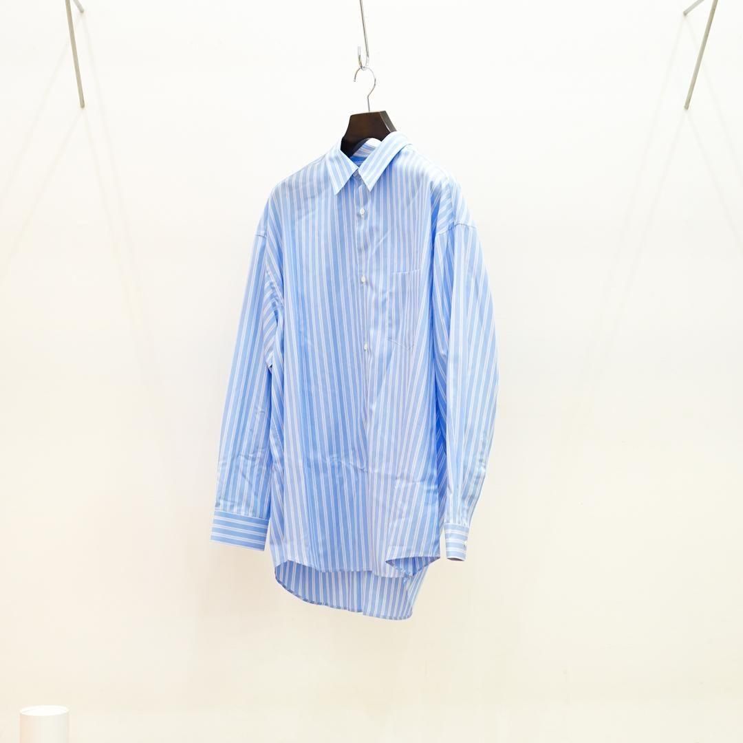 Graphpaper (եڡѡ) SIDOGRAS L/S Oversized Regular Collar Shirt
(GM252-50010)/Yellow Pin Stripe
