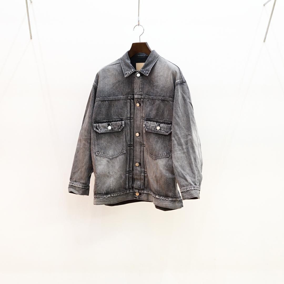 [25AW] Graphpaper (եڡѡ) Selvage Denim Jacket(GM253-20054LB)/Black Light Fade