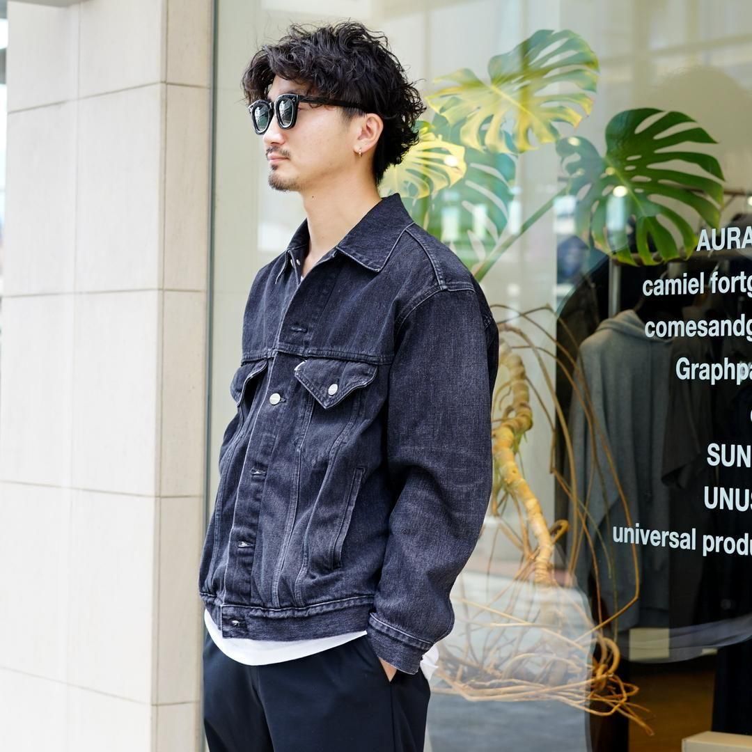 ジャケット・アウター graphpaper Selvage Denim Trucker Jacket Graphpaper) Selvage Denim Trucker Jacket(Lt. FADE) (GU241-30186LB