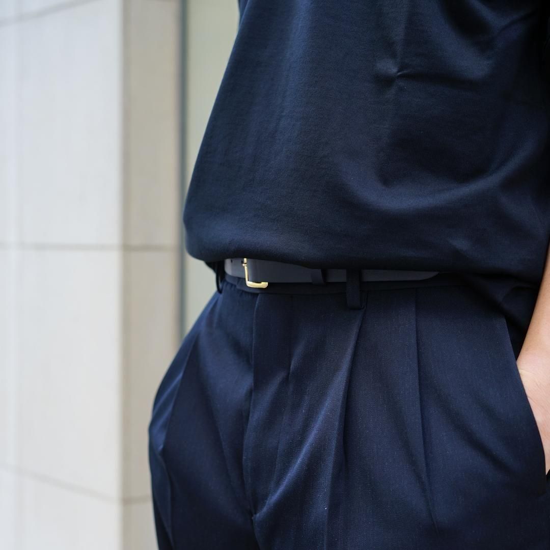 AURALEE (オーラリー) Square Buckle Belt(A00B06RP)/Black