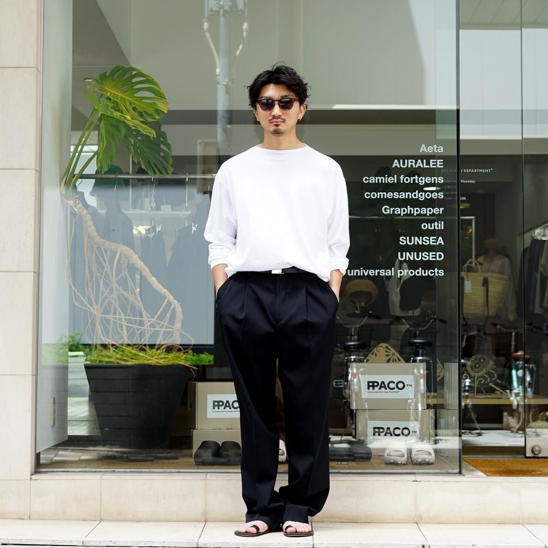 AURALEE (オーラリー) Slide Buckle Belt(A00B04RP) /Black