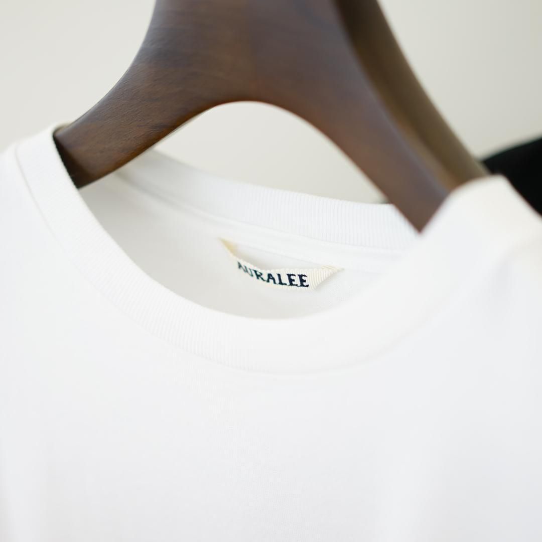 【美品】AURALEE オーラリー ボートネックT クロップ丈 白 0 美品】AURALEE オーラリー ボートネックT クロップ丈 白 0