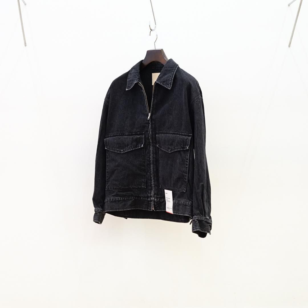 [25AW] Graphpaper (եڡѡ) Selvage Denim Zip Jacket (GM253-20056DB)/Black Dark Fade