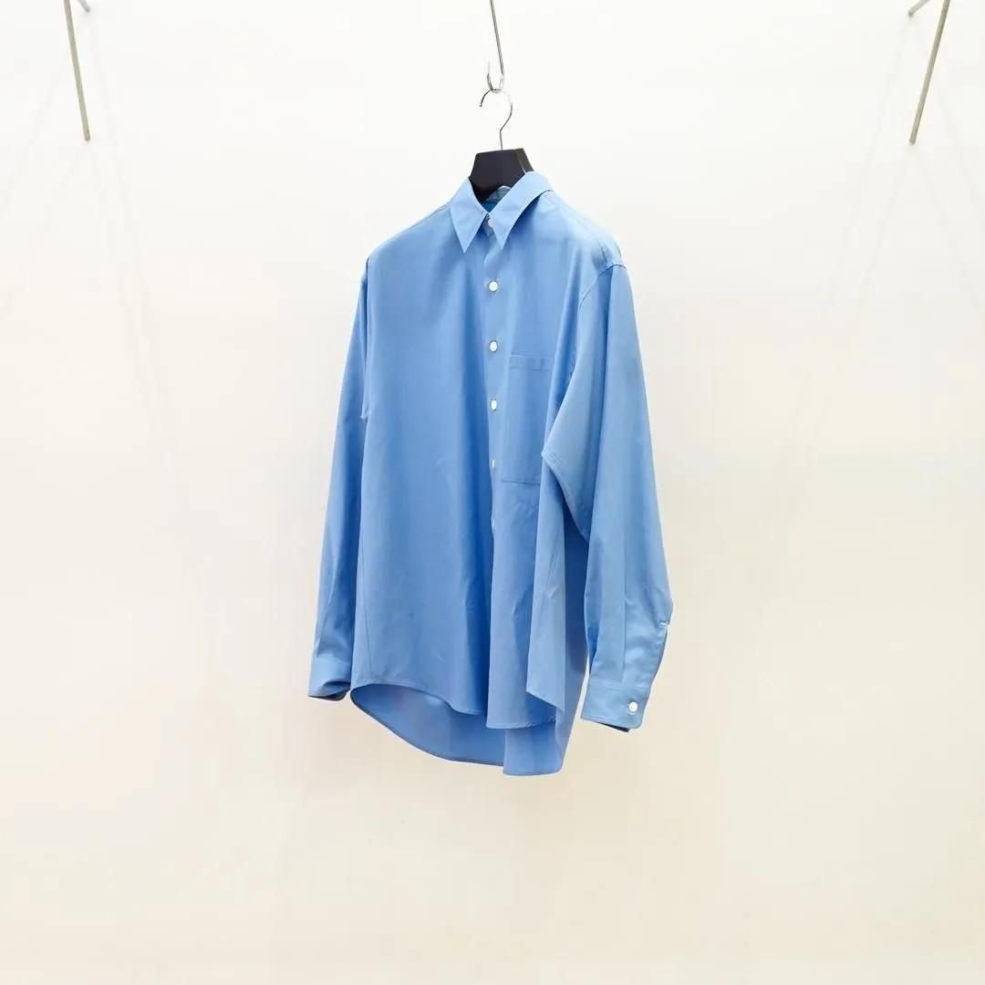 [25AW] AURALEE (꡼) Washed Finx Twill Big Shirt(A25AS02TN)/Blue