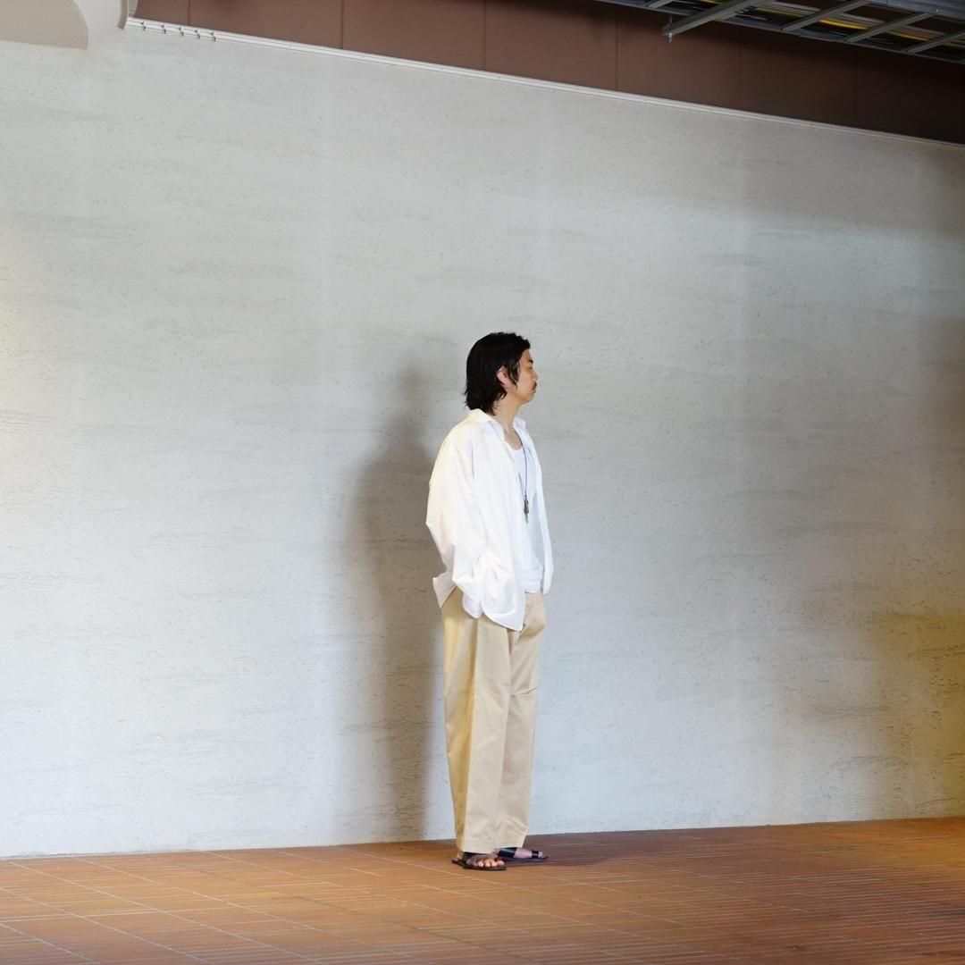 タップス　グラフペーパー　ベージュ チノパン ウエストゴム付き タップス グラフペーパー ベージュ チノパン ウエストゴム付き