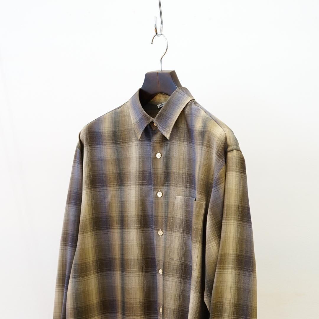 オーラリー SUPER LIGHT WOOL CHECK SHIRT AURALEE(オーラリー)】SUPER LIGHT WOOL CHECK SHIRT (A23AS01LC