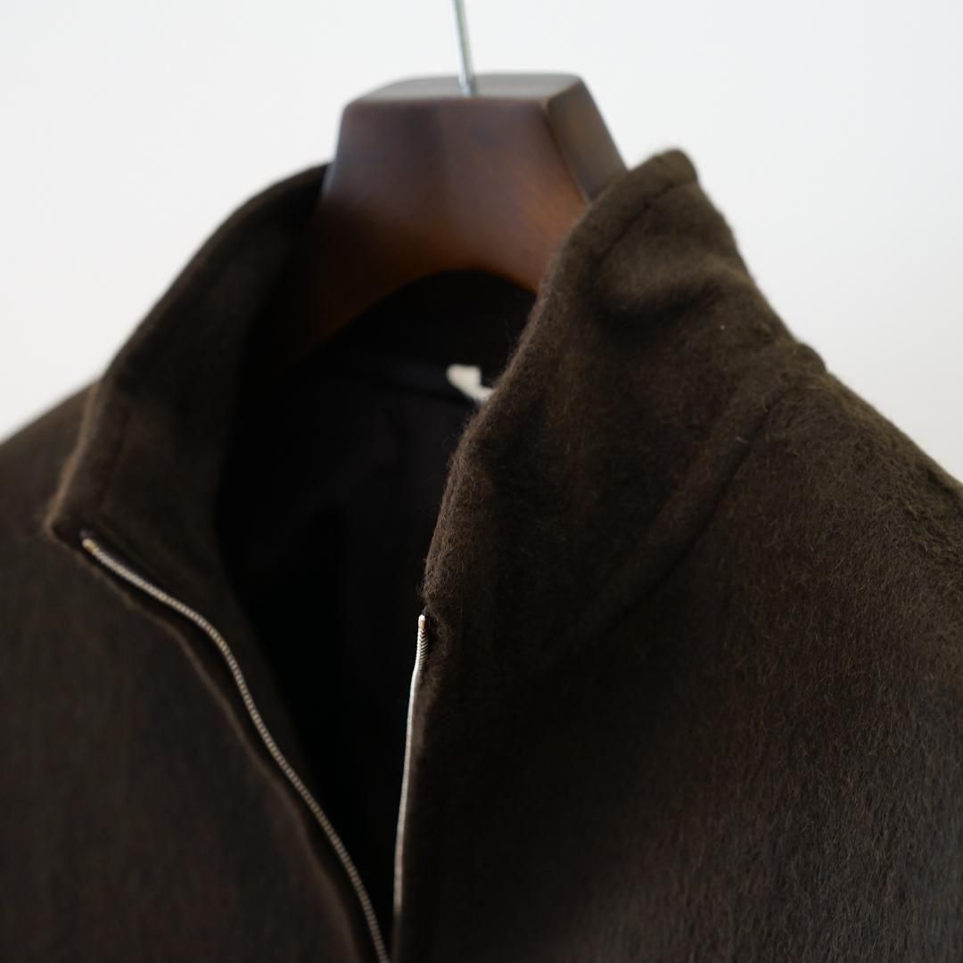 AURALEE (オーラリー) Baby Camel Flannel Zip Blouson/Dark Brown