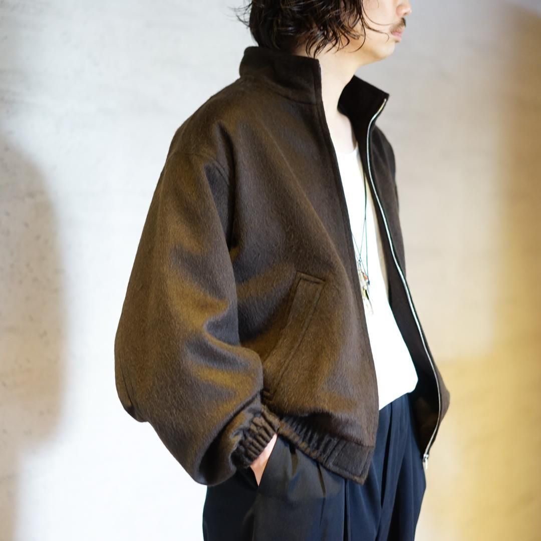 AURALEE (オーラリー) Baby Camel Flannel Zip Blouson/Dark Brown