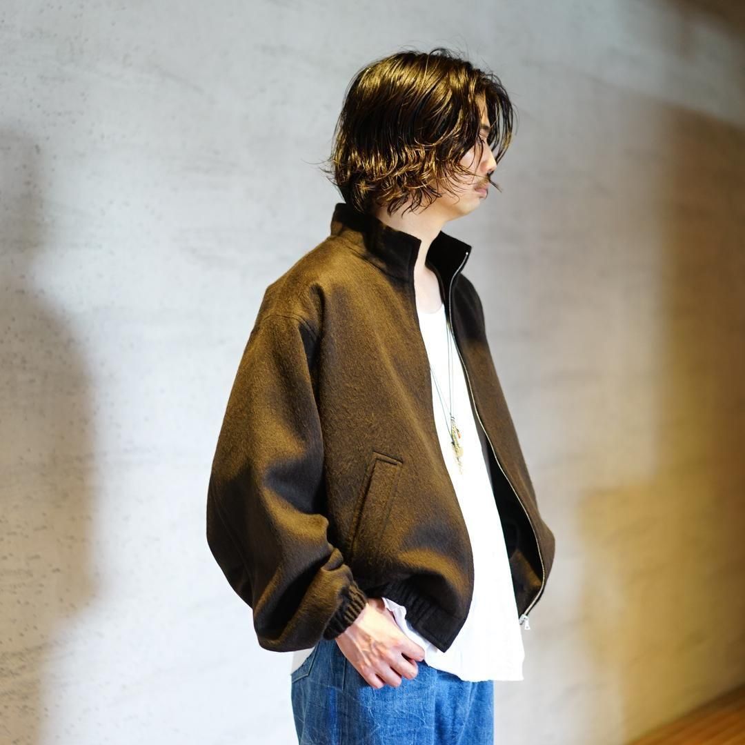 AURALEE (オーラリー) Baby Camel Flannel Zip Blouson/Dark Brown