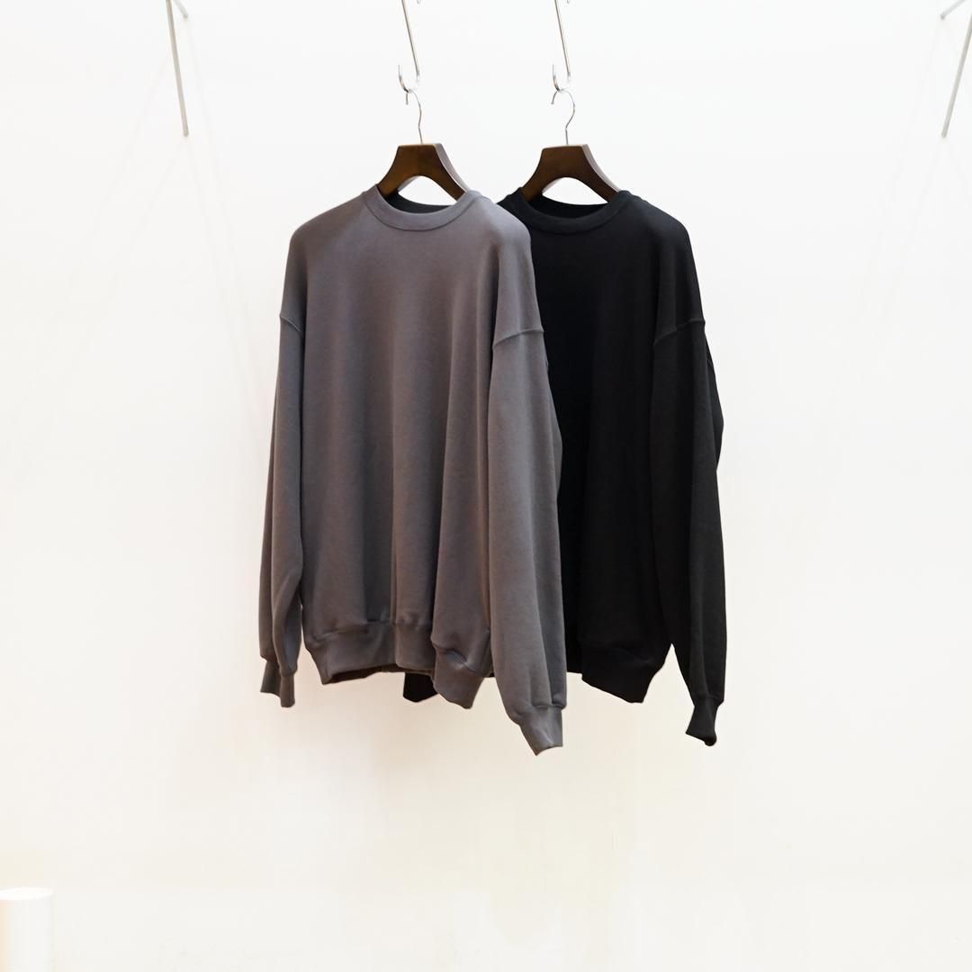 Graphpaper (եڡѡ)AZUMA Terry Crew Neck Sweat (GU253-70240B)/Gray/Black/