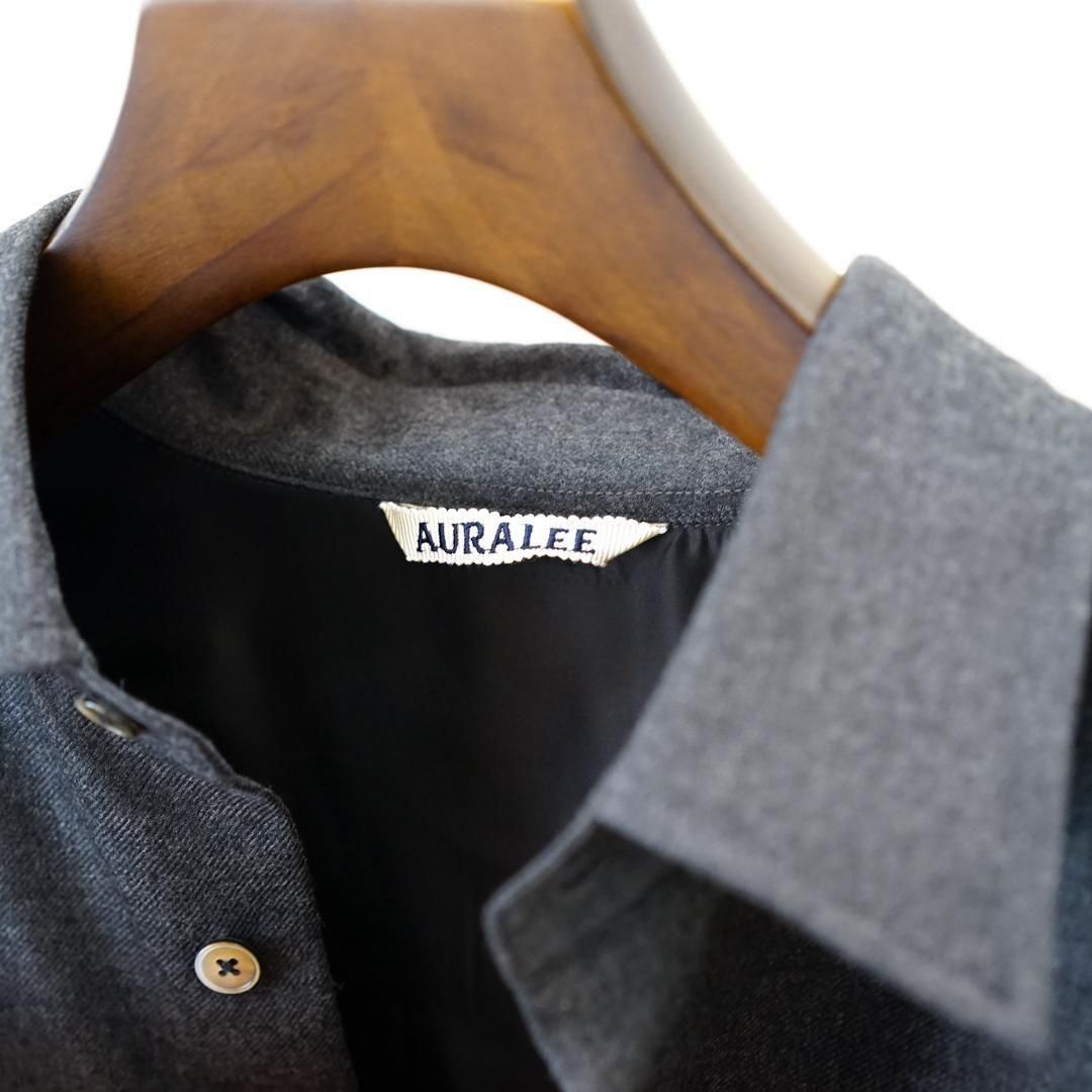 AURALEE (オーラリー) Super Light Wool Shirt(A25AS01OS)/Top Charcoal