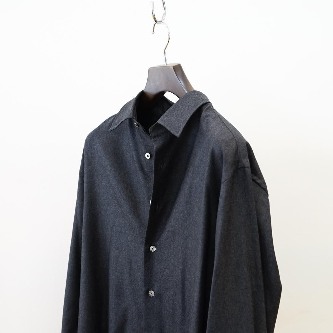 AURALEE (オーラリー) Super Light Wool Shirt(A25AS01OS)/Top Charcoal