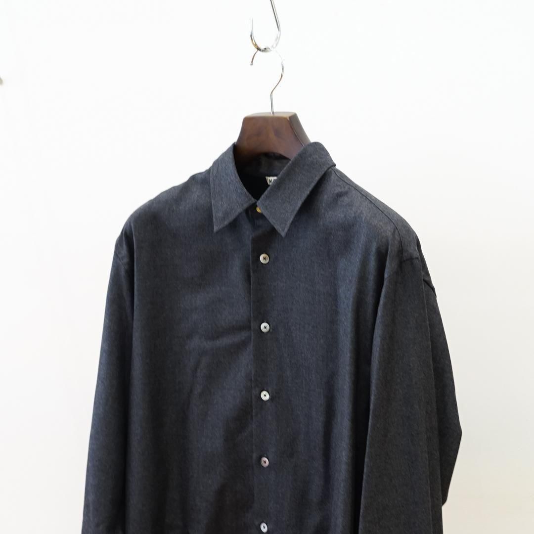 AURALEE (オーラリー) Super Light Wool Shirt(A25AS01OS)/Top Charcoal