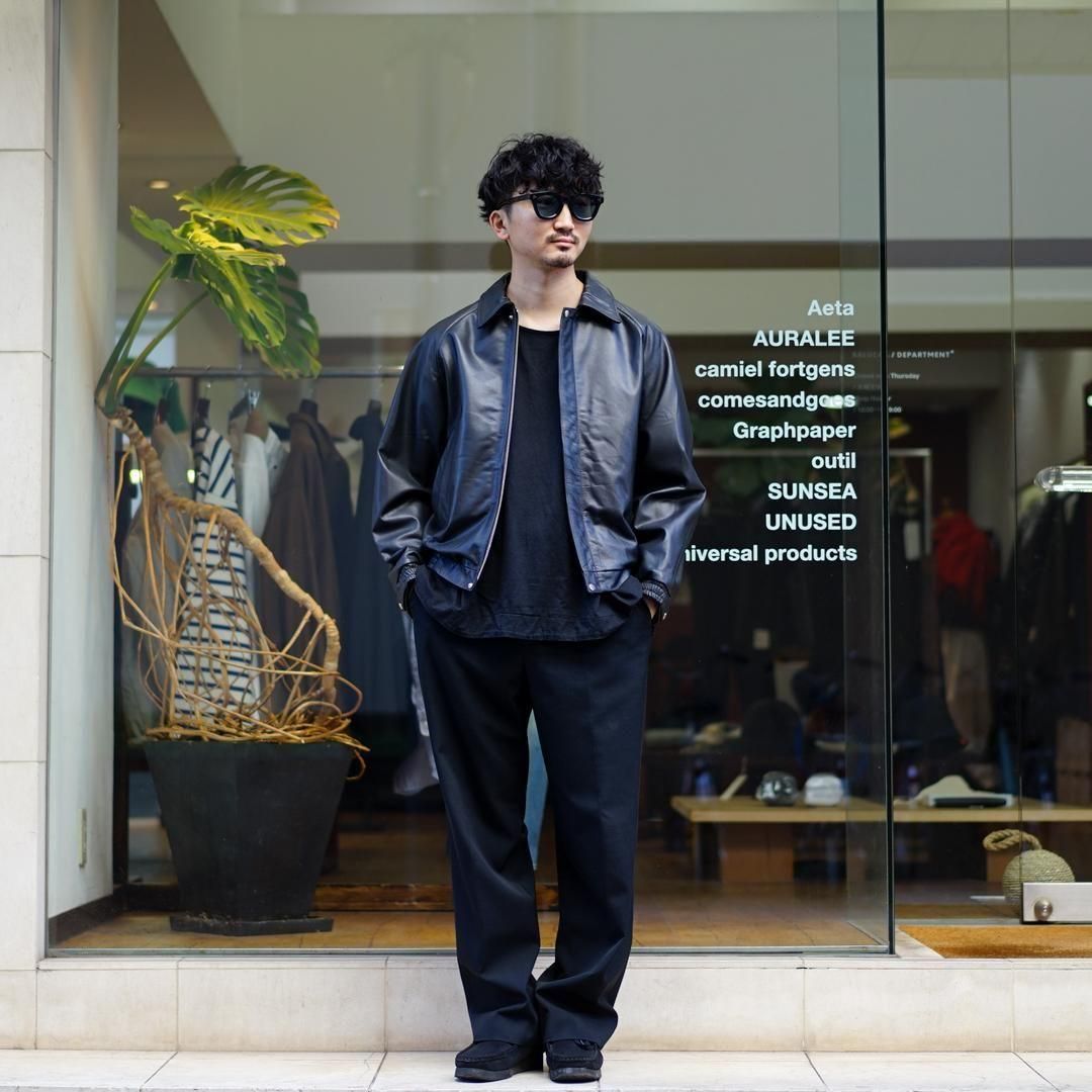 ユニバーサルプロダクツ　LEATHER BLOUSON 25SS サイズ1 ユニバーサルプロダクツ サイズ1 LEATHER BLOUSON 25SS 【人気SALE