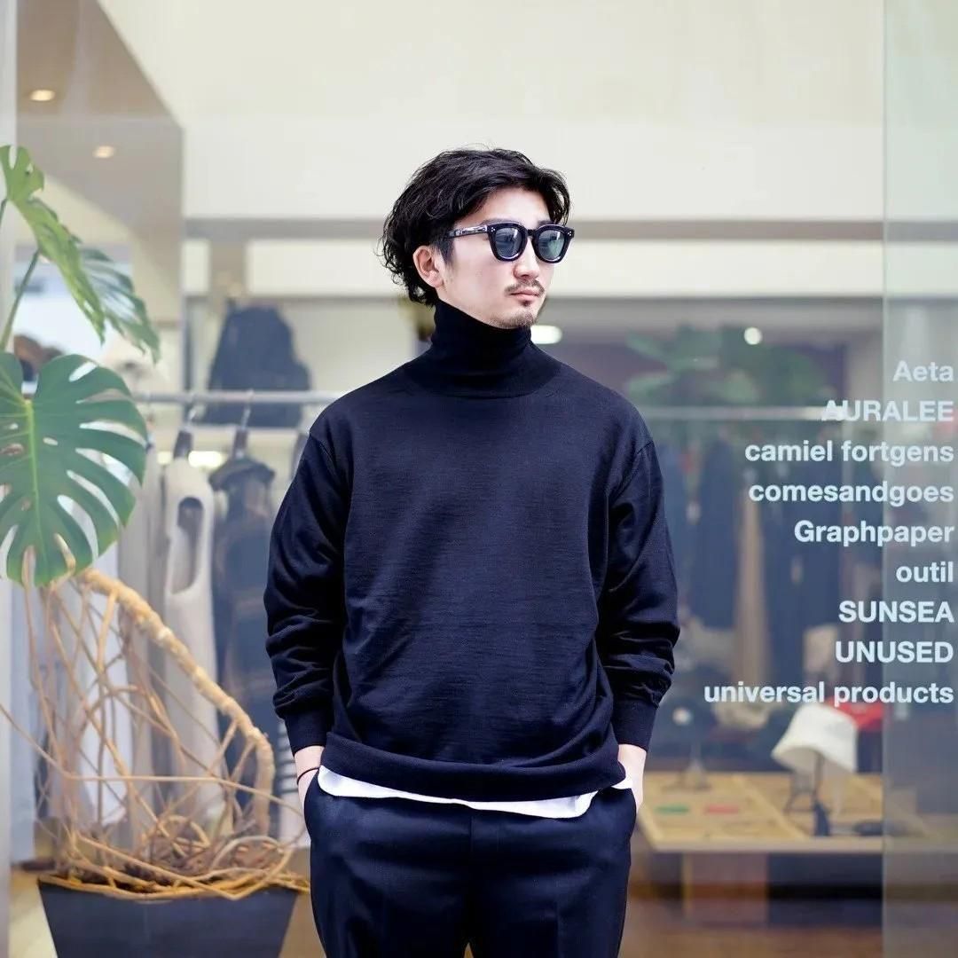 AURALEE (オーラリー)Super High Gauze Wool Knit Turtle(A24AP03BW