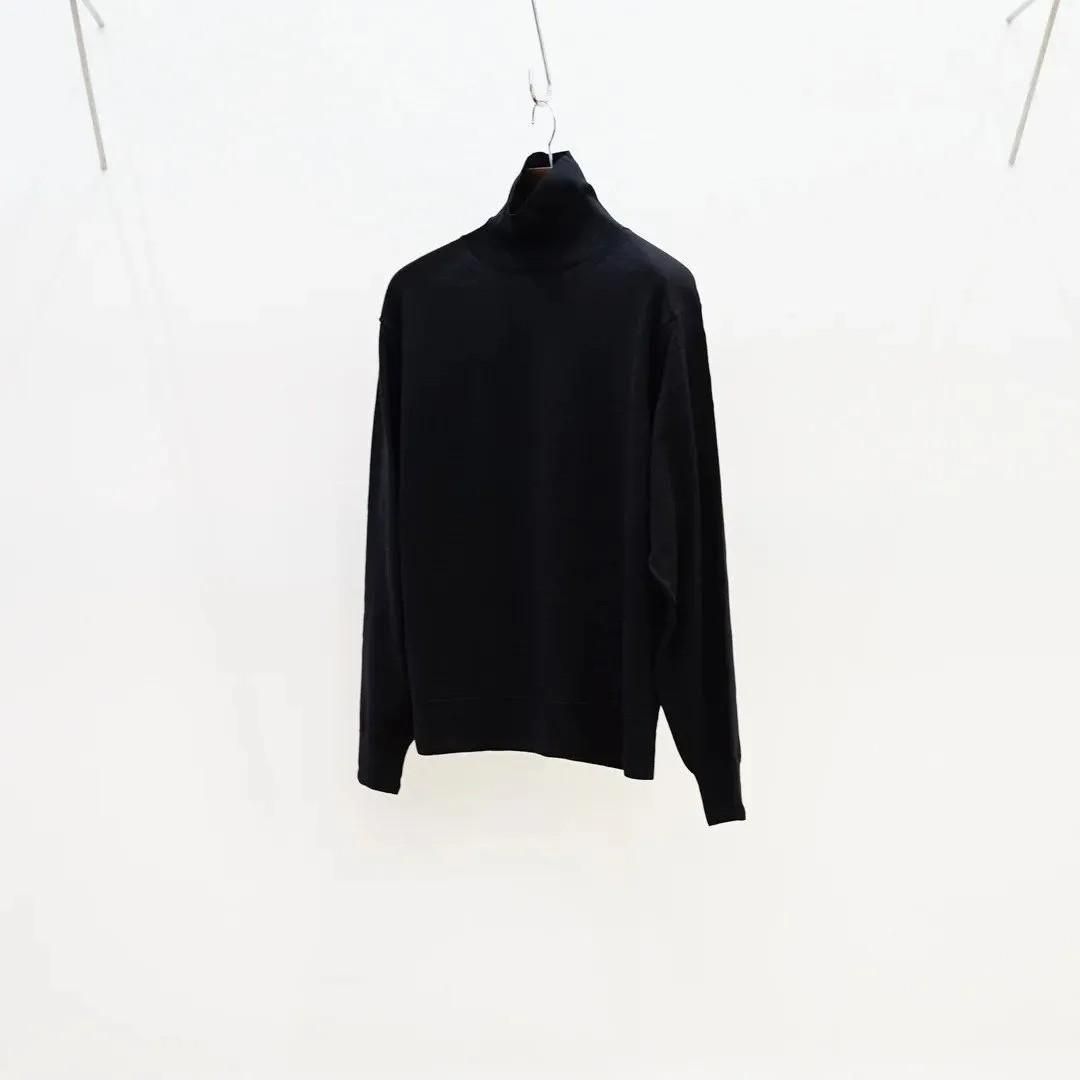 AURALEE (꡼)Super High Gauze Wool Knit Turtle(A24AP03BW)/Dark Navy
